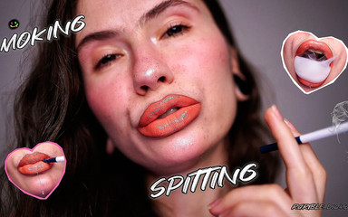 Drool Collector, Smoking Nude Lips