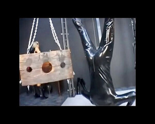 Boot licking and spanking