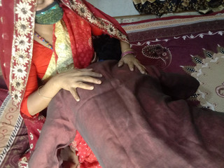 Newest Threesome Desi My Husband's Stepfather First Night Fucked Doggystyle Best Newly Married Wife with Husband's Stepfather