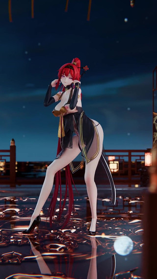 [mmd] 4K Yinyin-bingbing Korean Dance, Lingerie, Erotic Tattoo, Striptease