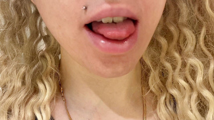 I play with my tongue, imagine what I will do with your dick