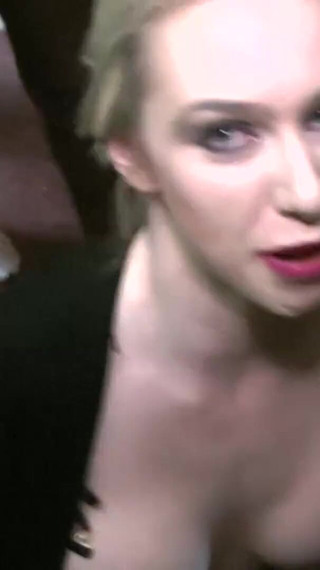 Sexy Blonde Grace Get More Bukkake Facials