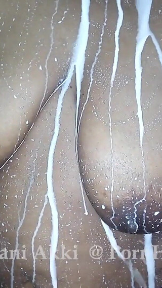 Sri Lankan Milk Bath with Boob Squeezing Shani