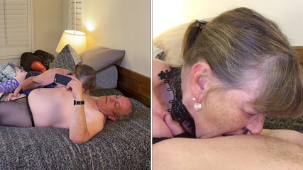 A Fantastic Granny Deep Throated Cocksucking & Male Nipple Sucking Adventure