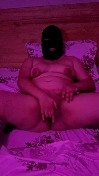 Chubby Girl Masturbates for Me Using a Mask