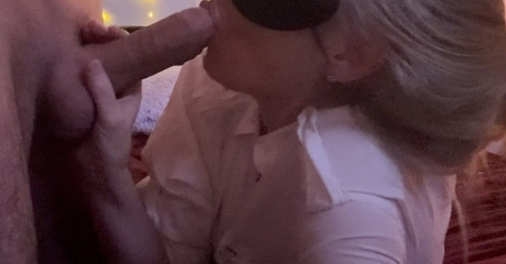 Sweetits MILF Wife Sucks, Gets Undressed and Pussy Rubbed