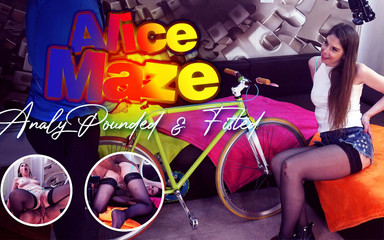 Slim Brunette Alice Maze Gets Fisted and Ass Pumped