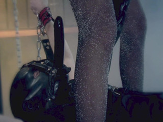 Luscious Babes Scene-4 blonde in Latex Lingerie Jerking off in BDSM Session