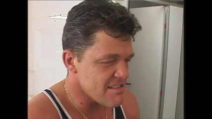 Slutty Brunette with Short Hair Gets Fucked by Plumber in the Public Toilet