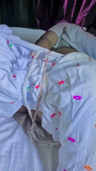 White Dress, Indian Desi Stepmom, Horny Mood, 9 Inch Dildo Pussy Inside Water Out and Cool Body Hindi Dirty Talk Shrutilivecum