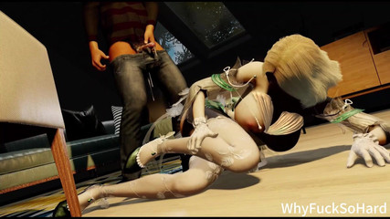 3D Sexy Japanese Cosplay Model Cheating with Big Old Dick