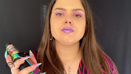 Smoking My Cigarette with Purple Lipstick in My Pijamas