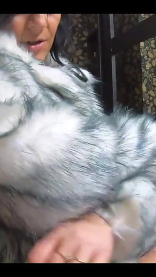 Milfycalla- Face Fuck,cum Play While Wearing a Hot Grey Fur-coat