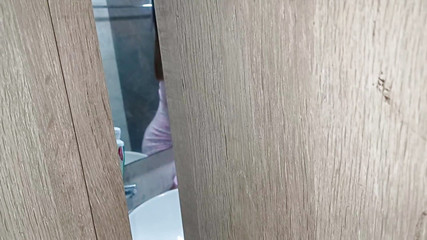 Stepmom Takes a Bath While I Record Her with My Cell Phone - I Go Into the Bathroom with My Hot Stepmom