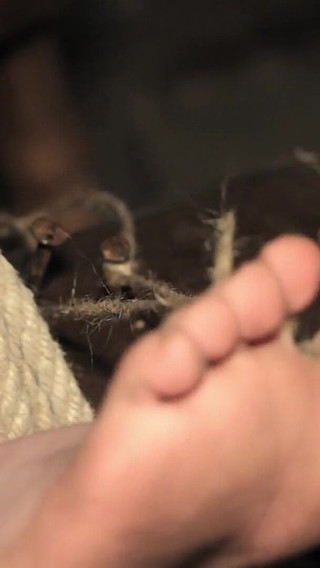 Imprisoned Witch - the Feet of a Savage Nature Girl Are Being Tortmented in Many Different Ways