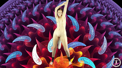 Part 1. My sweet dancing to Asian music with the beautiful background.