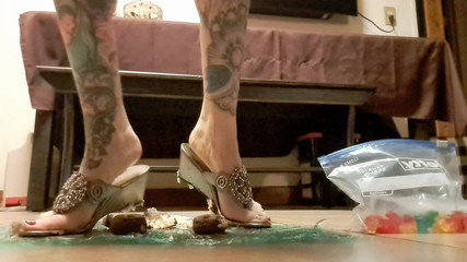 Stomped Treats by Femdom Wedge Sandals