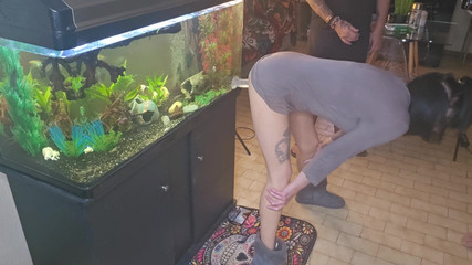 Hot Wife Dildo Fucking While Two Friends Cum on Her Dildo