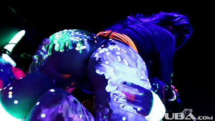 Black-light rainy night with Abigal Mac & Ava Addams