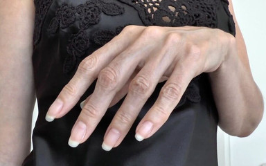 JOI Clip with Beautiful Hands and Black Silk Negligee