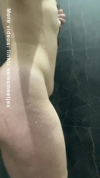 Sexy Young Student Is Taking a Shower, Naked