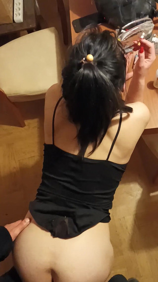 Standing Doggy Fuck While She Doing Her Makeup and Smoking