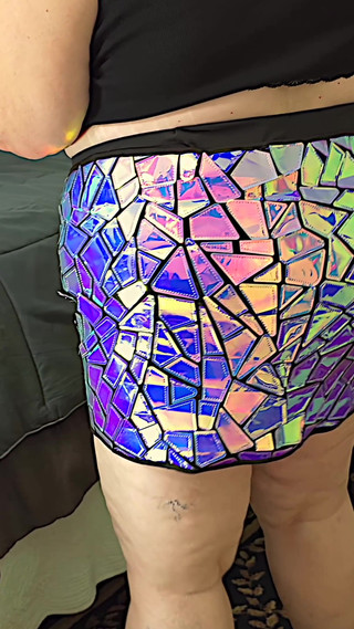 Hot BBW Showing Her Fat Ass and Beautiful Legs in Mini Skirt Close up - Big Phat Booty Ready to Be Fucked and Get Lots of Cum