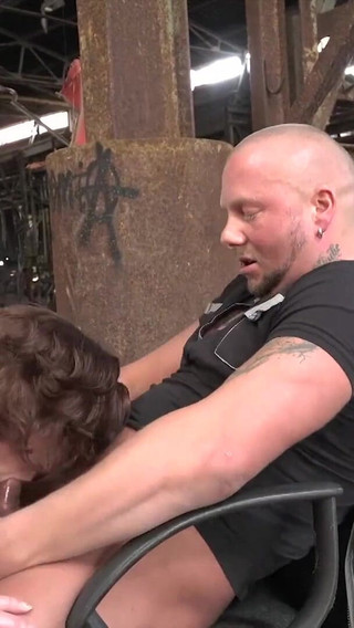 BBW gets titty fucked outdoors