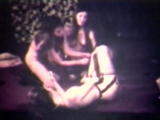 Vintage bondage lesbian threesome orgy