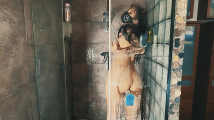 Morning Shower with My Dildo