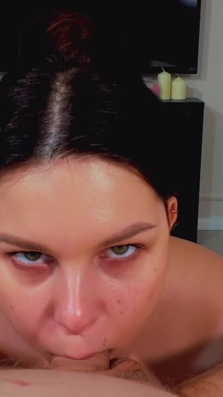 Taking His Cock Deep Into Throat