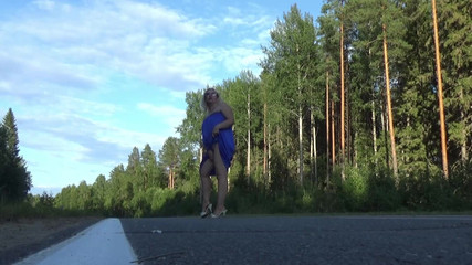 Naked MILF Under Light Summer Dress