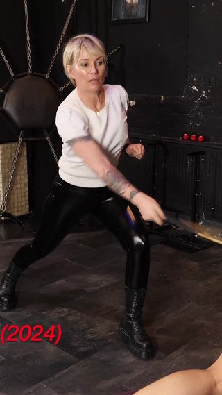 Thigh Caning Warmup & Judicial Caning of Submissive Mila