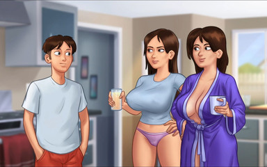 Summertime Saga 01 by Darkcookie - He Can't Stop Getting Horny Around His Step-milf Huge Boobs