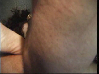 Hairy brunette teen sucks and rides an older guy's cock