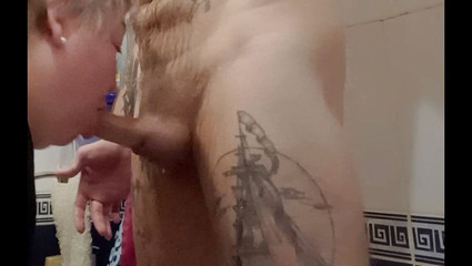 I caught my stepson in the shower and helped him cum 3