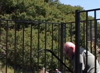 Teen hard sex in hot outdoor threesome