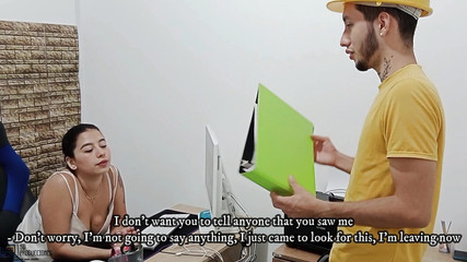 Indecent Proposal His Boss Gives Him in Exchange for Taking Away His Horny Cum in Stomach - Porn in Spanish