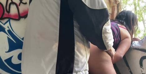 Outdoor fucking doggy style with my love