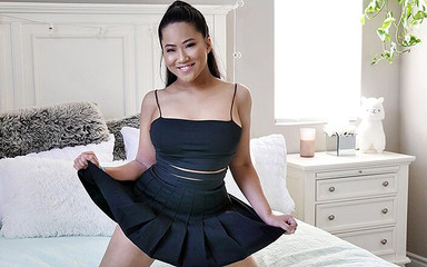 Spectacular Exotic Asian Virgin Experiences a Big White Cock for the First Time - Little Asians