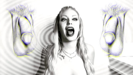 Gooning orderation! Take that dildo deeper down your throat, hungry dick slut!