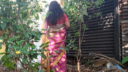 Aunty Was Looking for Something in the Garden and I Had Sex with Her