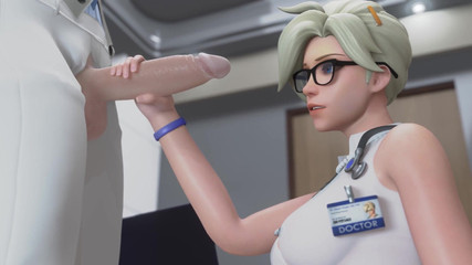 Overwatch Mercy - Handjob X Blowjob