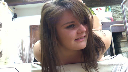 Young chubster spreads wide for an examination and a fisting