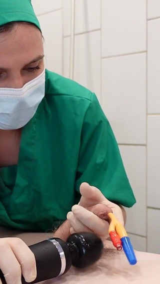 Medfet Catheter Play, Handjob and Imposed Orgasm with Vibrator