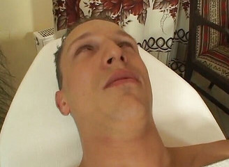 Gorgeous blonde milf getting dick pushed in bum