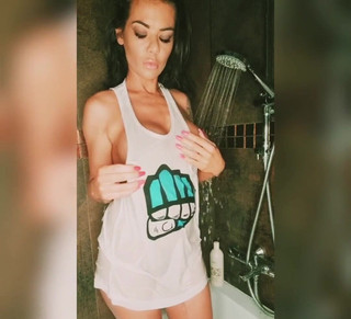 Hot babe taking a shower