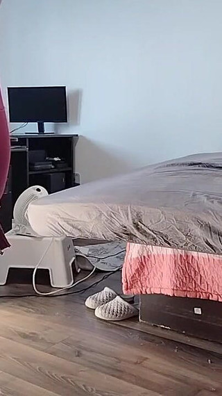 Sexy and Naughty Wife Trying on Clothes That She Cuts.