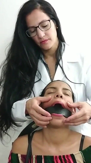 Maria's Gagged Mouth Examination