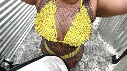 Engraved Woman Big Ass BBW in Outdoor